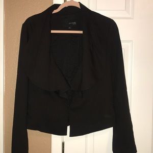 Black blazer with ruffles